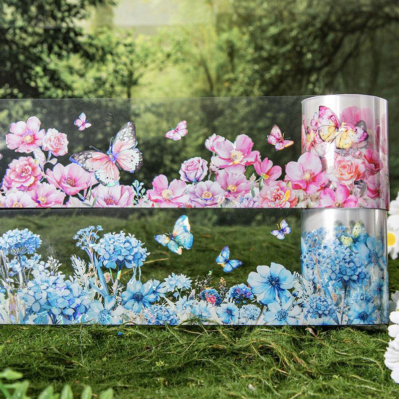 コラージュ 素材 マスキングテープ マステ 花 蝶 蝶々 帯 ジャンク