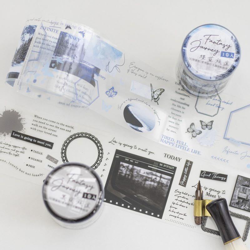 コラージュ 素材 マスキングテープ マステ 英字 手紙 フレーム