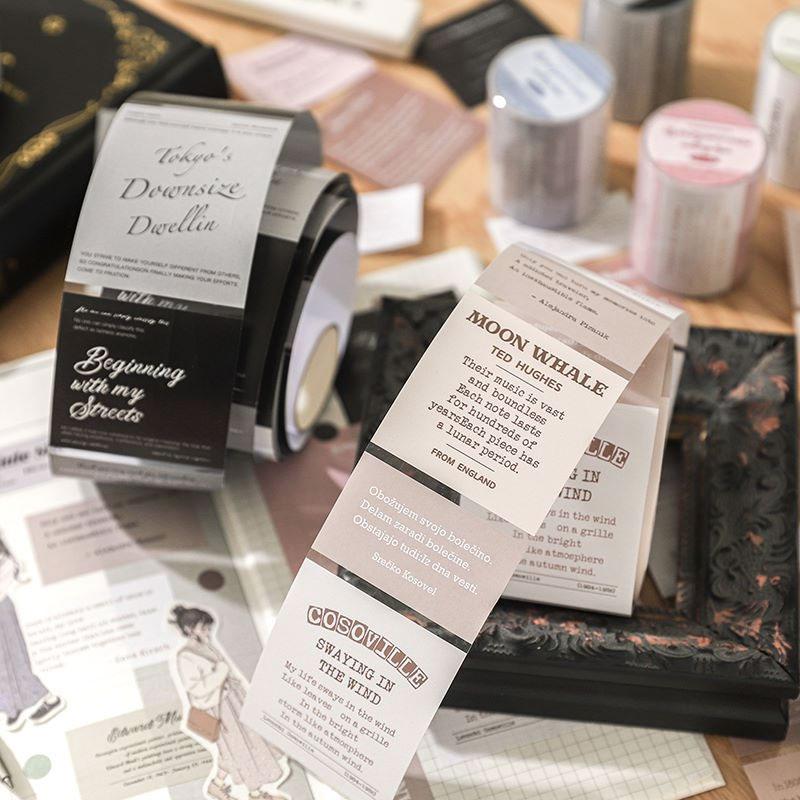 コラージュ 素材 ロールシール 英字 手紙 ラベル おしゃれ