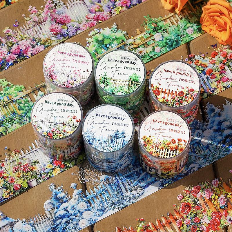 コラージュ 素材 マスキングテープ マステ 花 庭 フラワー ガーデン