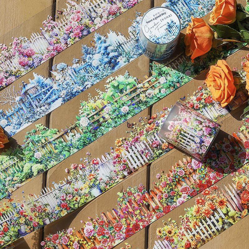 コラージュ 素材 マスキングテープ マステ 花 庭 フラワー ガーデン