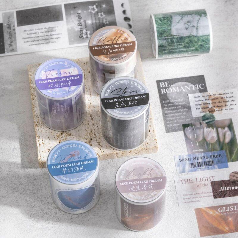 コラージュ 素材 ロールシール おしゃれ 手帳 英字 ジャンクジャーナル