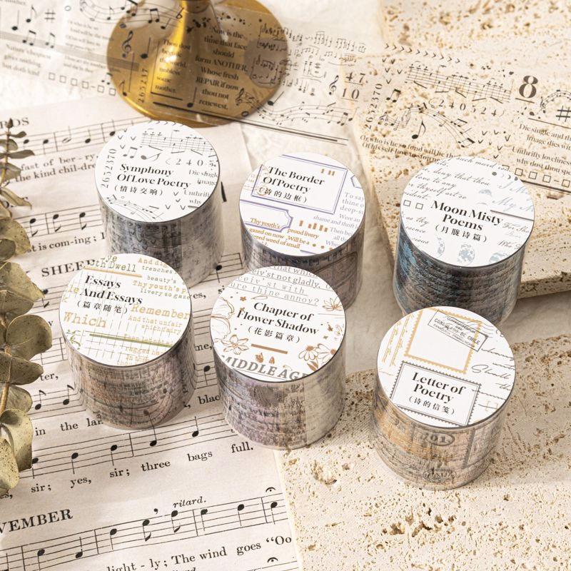 コラージュ 素材 マスキングテープ マステ 楽譜 英字 英語 フレーズ 額