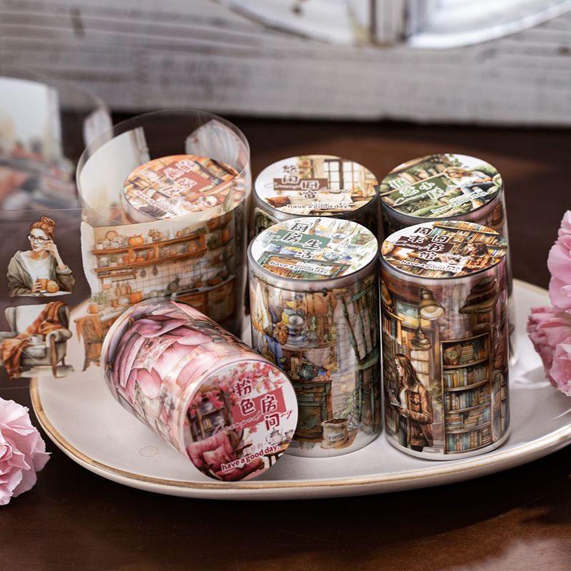 コラージュ 素材 マスキングテープ マステ 部屋 インテリア 本屋 本棚