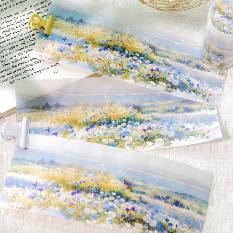 コラージュ 素材 マスキングテープ 風景 花畑 景色 花 フラワー 草原