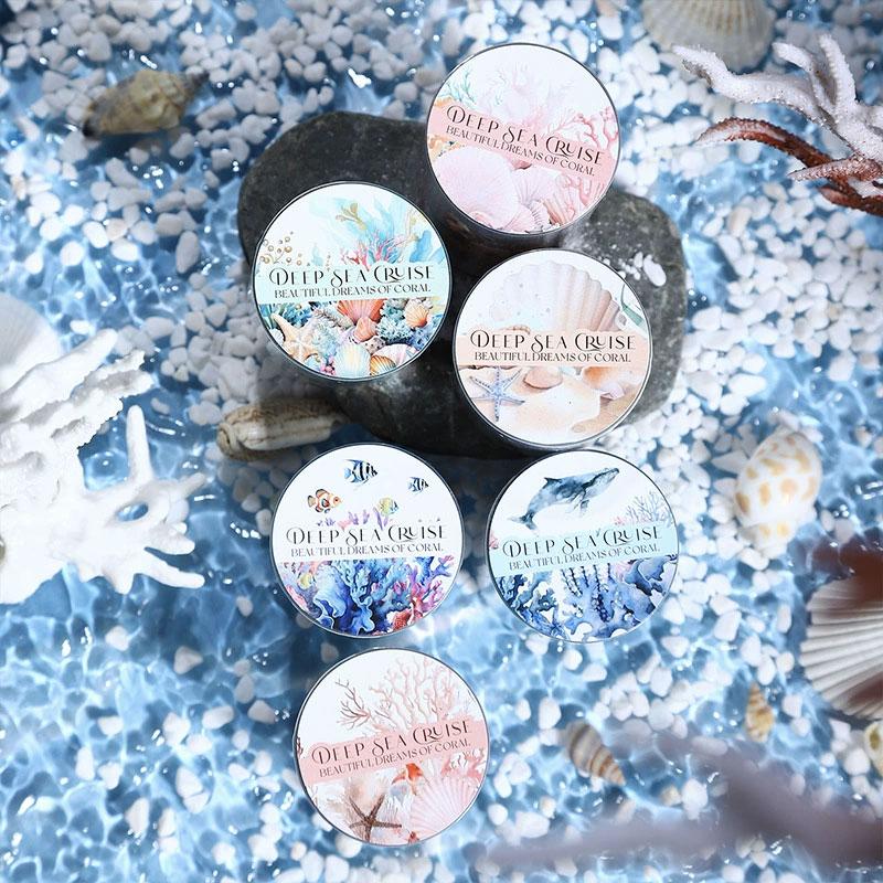 コラージュ 素材 マスキングテープ マステ 海中 魚 珊瑚 海 水中 砂浜