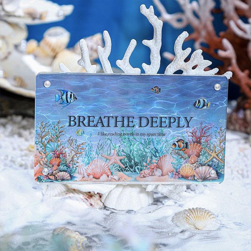 コラージュ 素材 マスキングテープ マステ 海中 魚 珊瑚 海 水中 砂浜