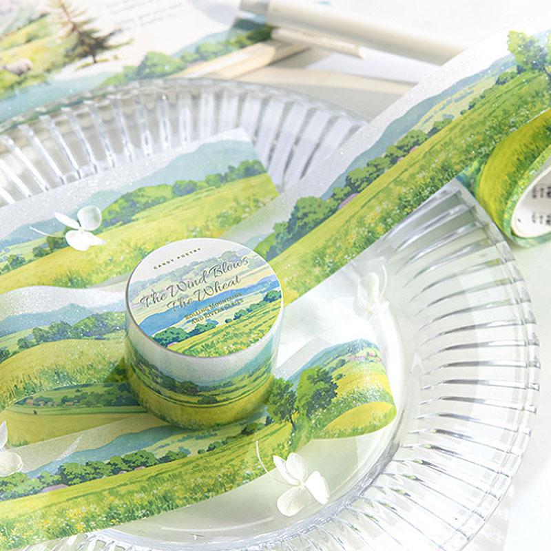 コラージュ 素材 マスキングテープ マステ 風景 背景 景色 ラベンダー