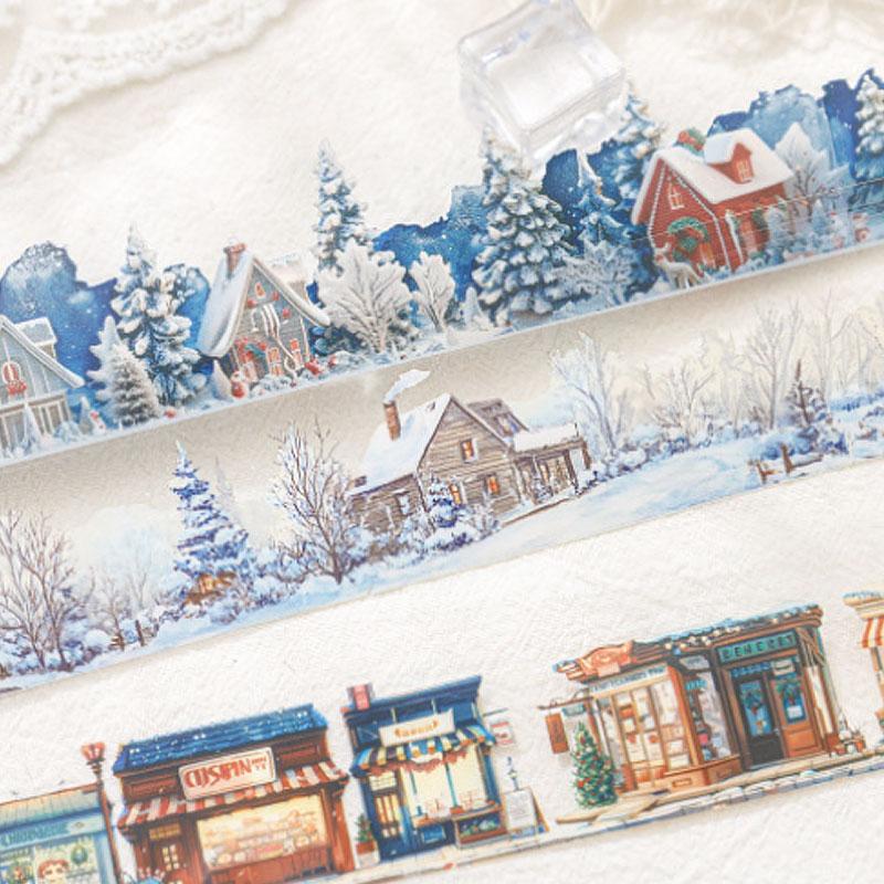 海外マスキングテープ　背景・風景セット コラージュ 素材 マスキングテープ マステ 風景 背景 景色 桜