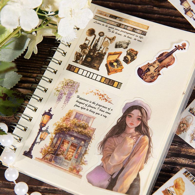 コラージュ 素材 マスキングテープ マステ 建物 風景 街並 ショップ お