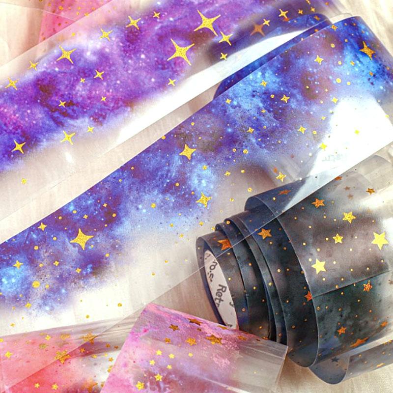 コラージュ 素材 マスキングテープ マステ 星空 宇宙 銀河 装飾