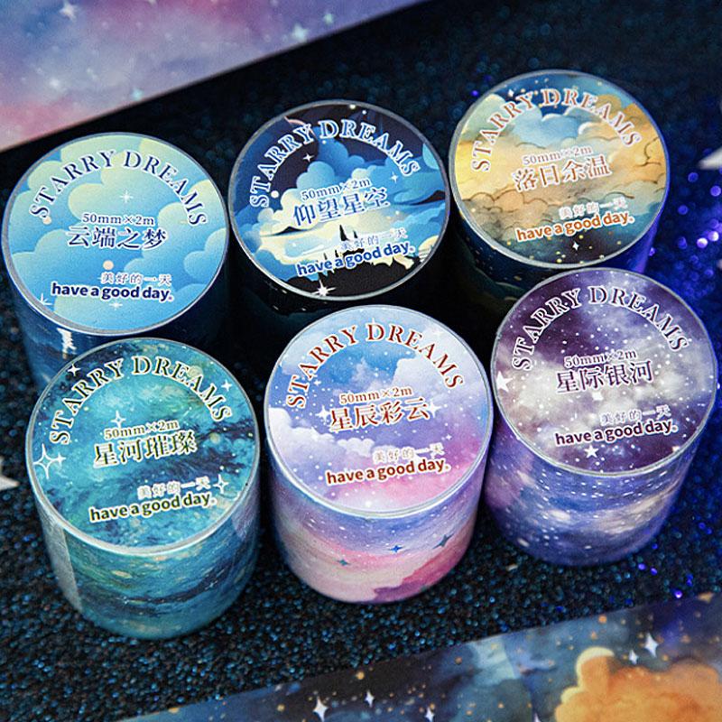 コラージュ 素材 マスキングテープ マステ 星空 宇宙 装飾 星 夜空