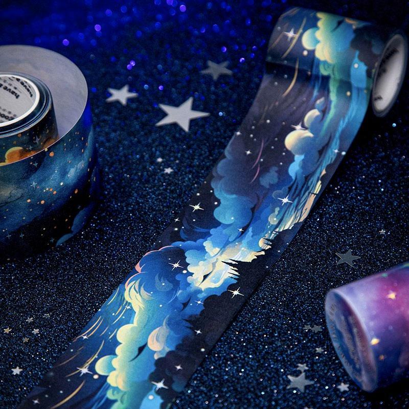 コラージュ 素材 マスキングテープ マステ 星空 宇宙 装飾 星 夜空