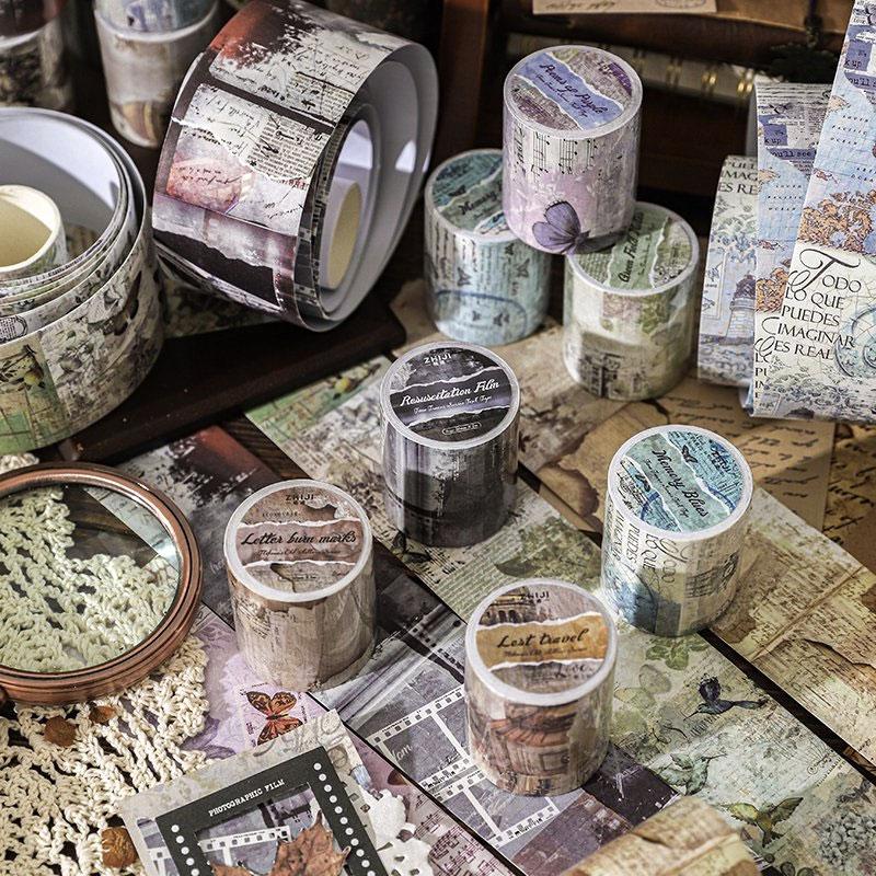 MT696 おしゃれ 楽譜 英字 手紙 建物 蝶々 フィルム マステ ロール