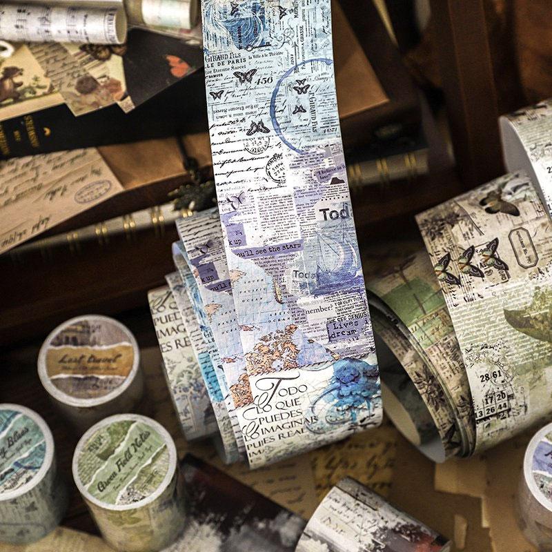 MT696 おしゃれ 楽譜 英字 手紙 建物 蝶々 フィルム マステ ロール