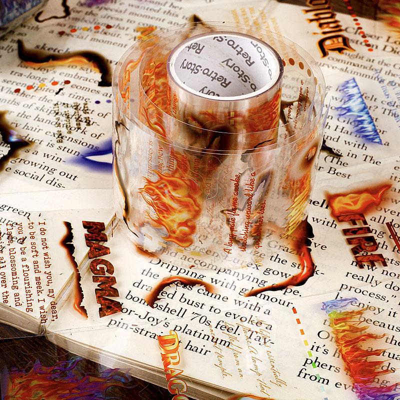 MT704 炎 焦げ跡 英字 英語 フレーズ 火炎 火 マステ ロールシール