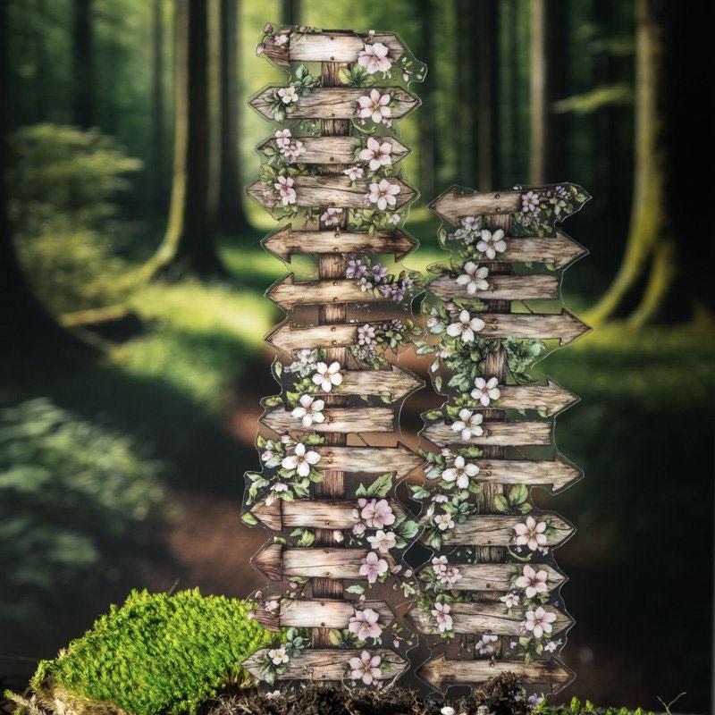 MT726 木目 切り株 看板 柵 フェンス 吊り下げ 装飾 飾り マステ