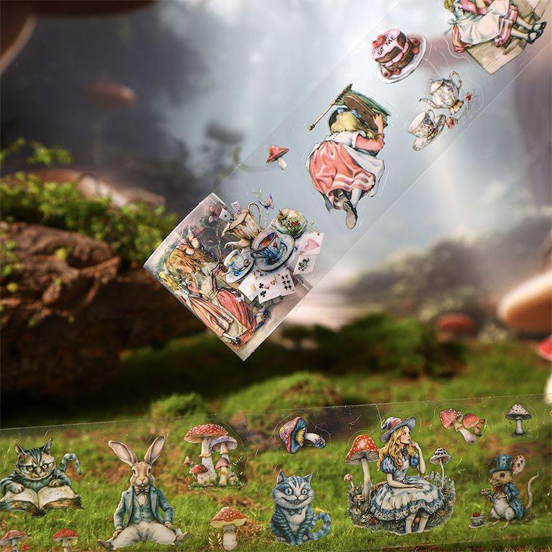 MT728 人物 女性 女の子 ウサギ 女王 トランプ アリス 時計 マステ