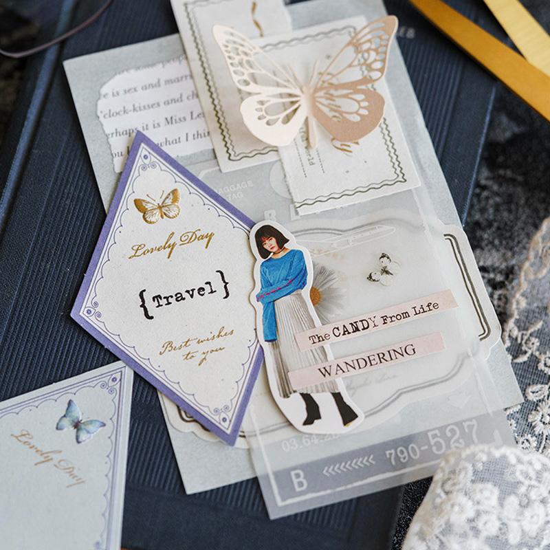 コラージュ 素材 デザイン ペーパー タグ ラベル フレーム