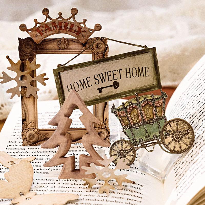 コラージュ 素材 シール ティーカップ ポット オーナメント 装飾 飾り