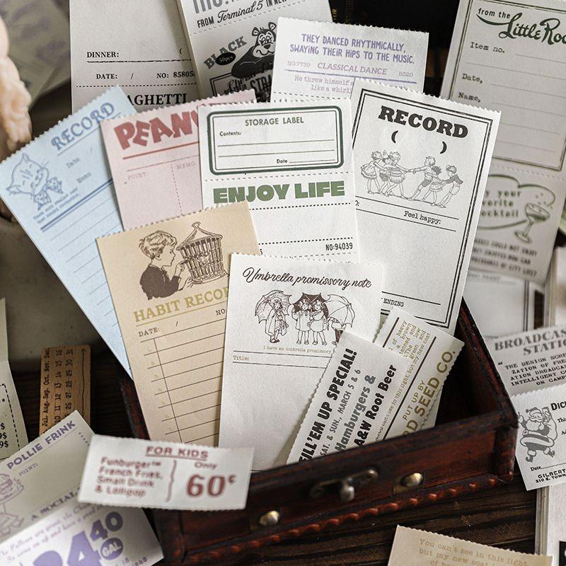 コラージュ 素材 デザイン ペーパー タグ ラベル 英字 英語 メモ