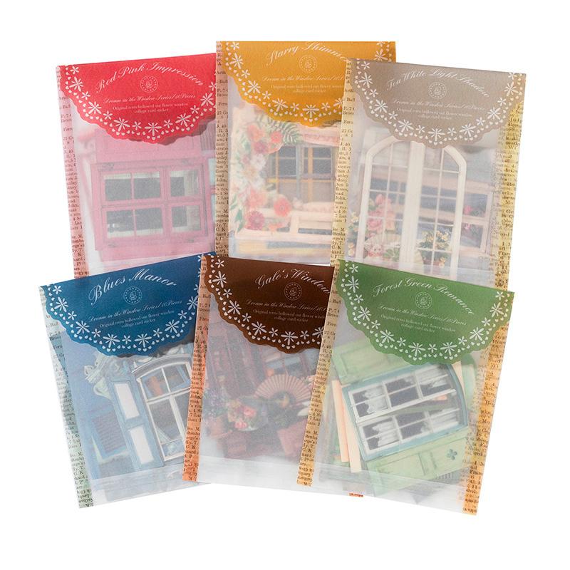 コラージュ 素材 デザイン ペーパー 窓 ウインドウ 窓枠