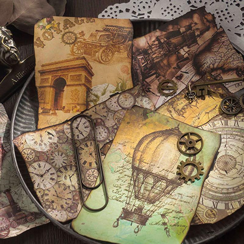 コラージュ 素材 デザイン ペーパー 硫酸紙 ジャンクジャーナル