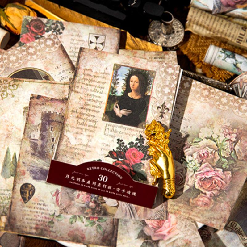 コラージュ 素材 デザイン ペーパー ジャンクジャーナル アンティーク