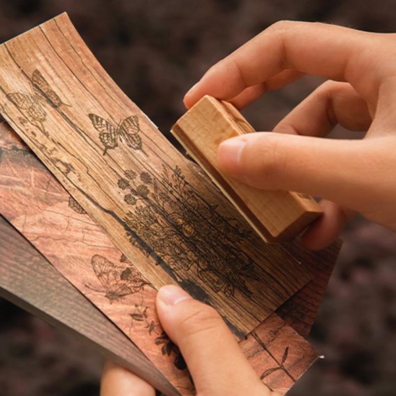 コラージュ 素材 デザイン ペーパー 木目 ウッド 木材 年輪