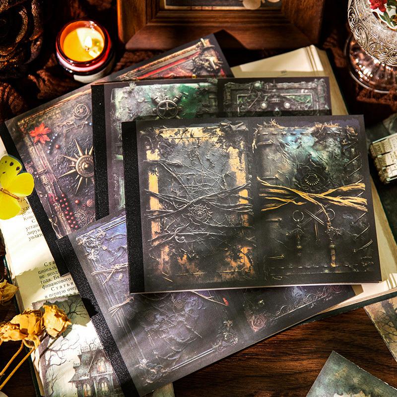 コラージュ 素材 デザイン ペーパー 魔導書 ダーク ファンタジー