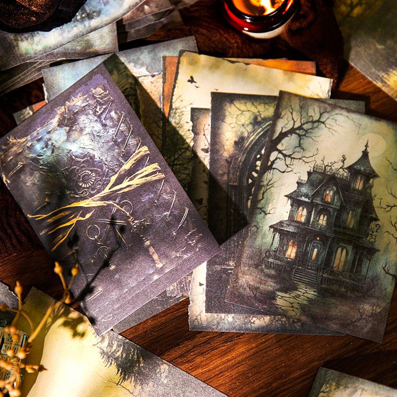 コラージュ 素材 デザイン ペーパー 魔導書 ダーク ファンタジー