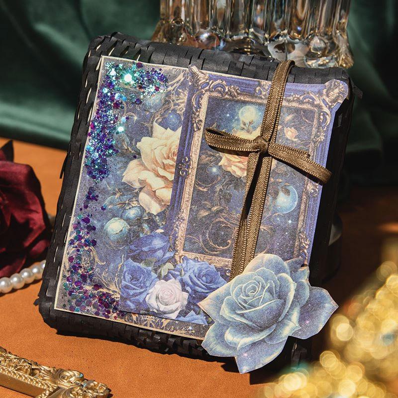 コラージュ 素材 デザイン ペーパー 孔雀 蝶 動物 装飾 額