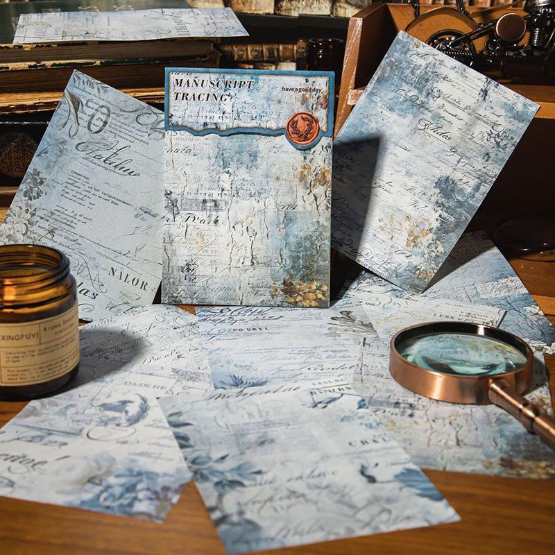 コラージュ 素材 デザイン ペーパー 手紙 英語 英文 楽譜 ジャンク