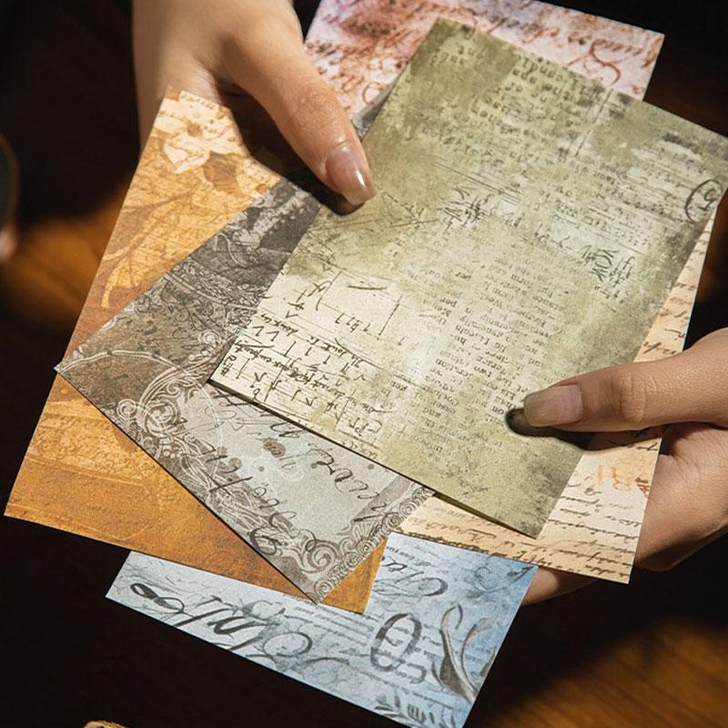 コラージュ 素材 デザイン ペーパー 手紙 英語 英文 楽譜 ジャンク