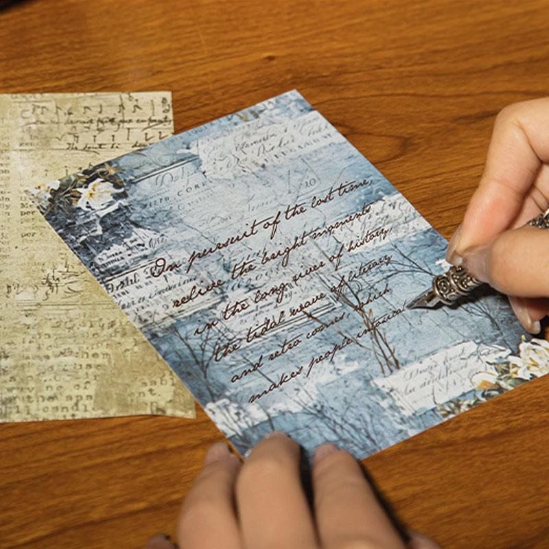 コラージュ 素材 デザイン ペーパー 手紙 英語 英文 楽譜 ジャンク