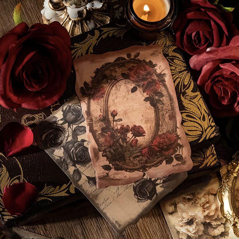 コラージュ 素材 デザイン ペーパー 薔薇 バラ ローズ 花 ジャンク