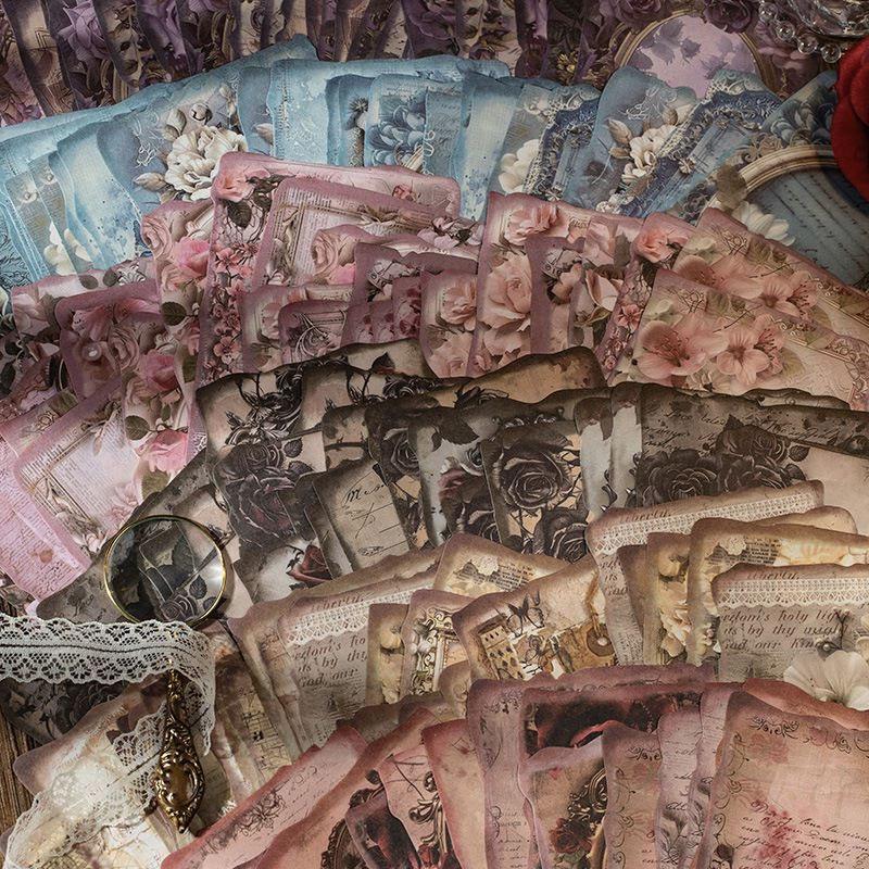 コラージュ 素材 デザイン ペーパー 薔薇 バラ ローズ 花 ジャンク