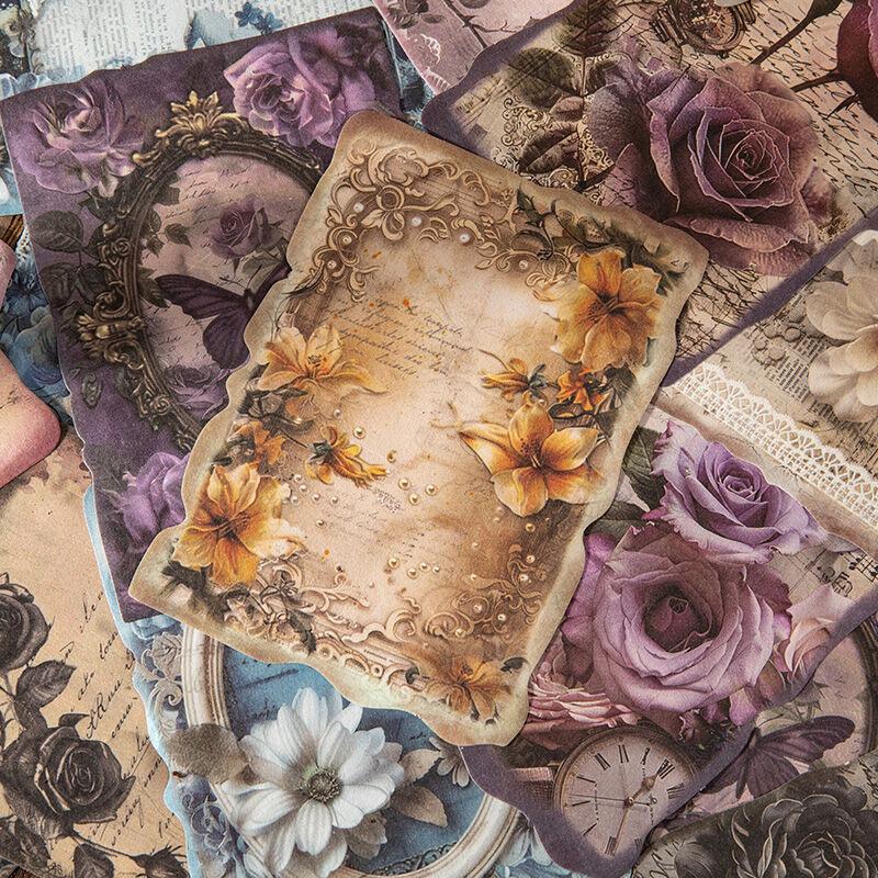コラージュ 素材 デザイン ペーパー 薔薇 バラ ローズ 花 ジャンク