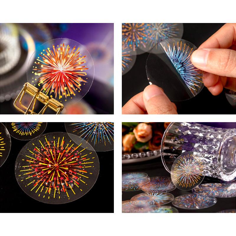 コラージュ 素材 シール 花火 夏 サマー ジャンクジャーナル