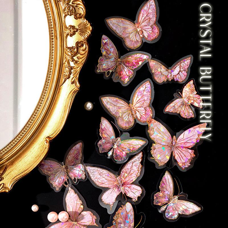 コラージュ 素材 シール 蝶 蝶々 バタフライ ジャンクジャーナル