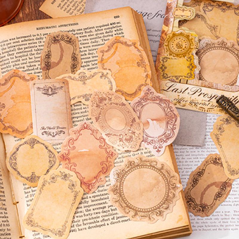 コラージュ 素材 シール タグ ラベル フレーム コーヒー 珈琲 ジャンク