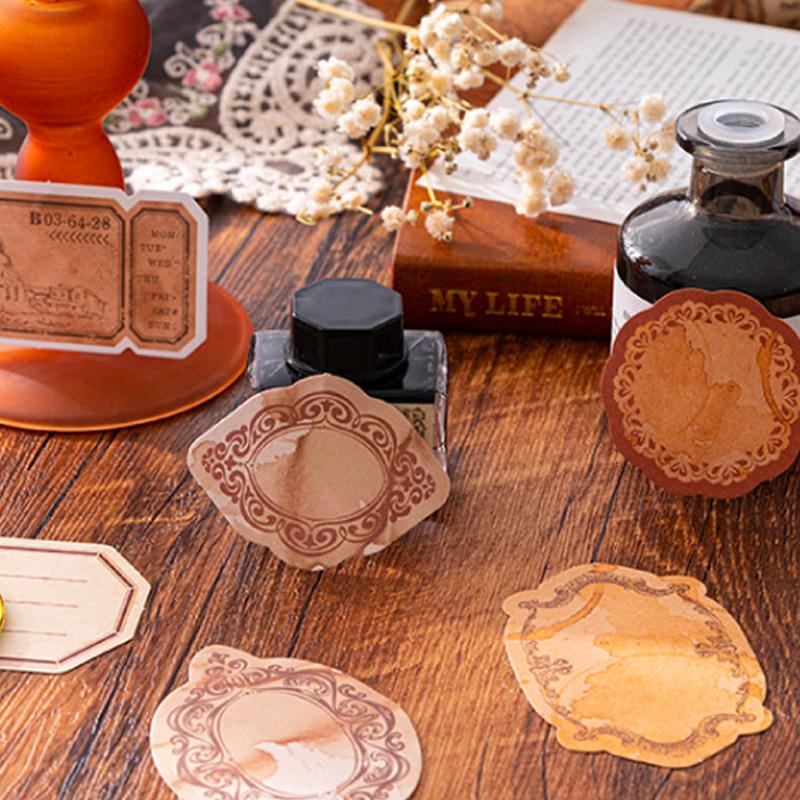 アンティーク タグ ハトメ 珈琲染め コラージュ ジャンクジャーナル №923H アンティーク タグ ハトメ 珈琲染め コラージュ ジャンクジャーナル