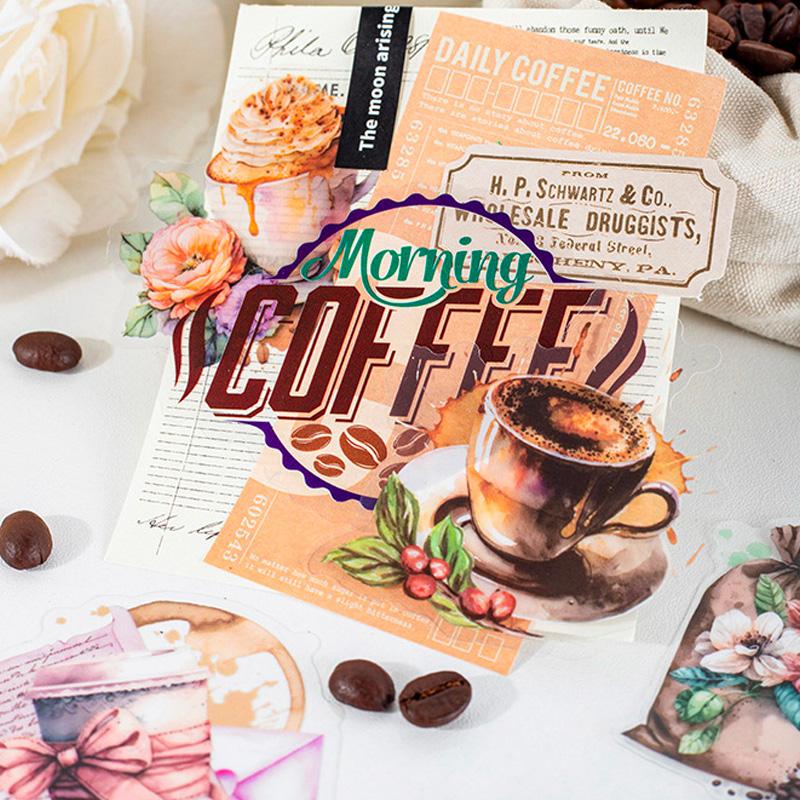 コラージュ 素材 シール コーヒー 珈琲 カフェ ジャンク