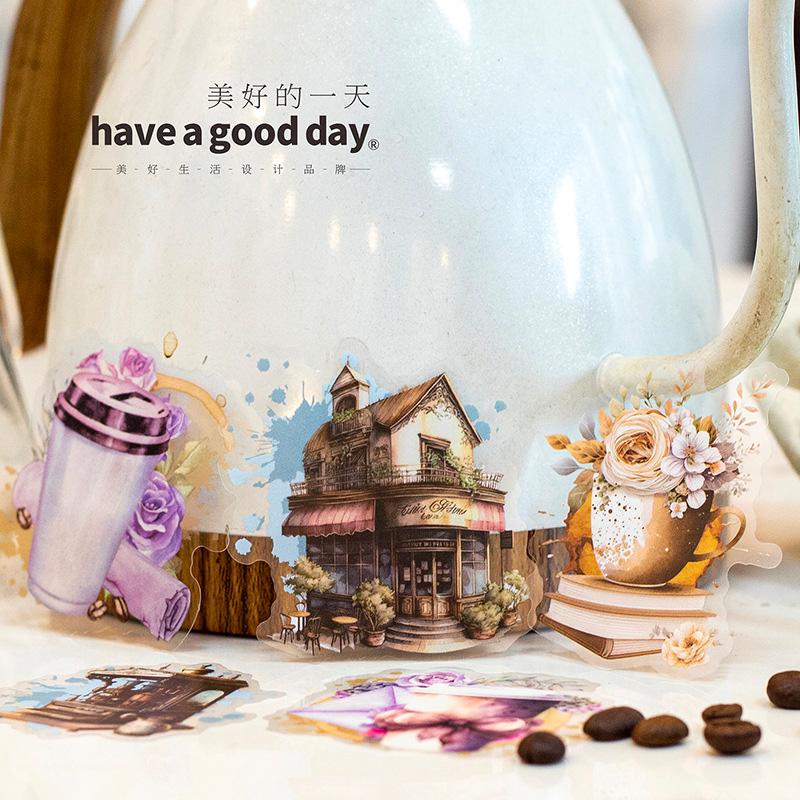 コラージュ 素材 シール コーヒー 珈琲 カフェ ジャンクジャーナル