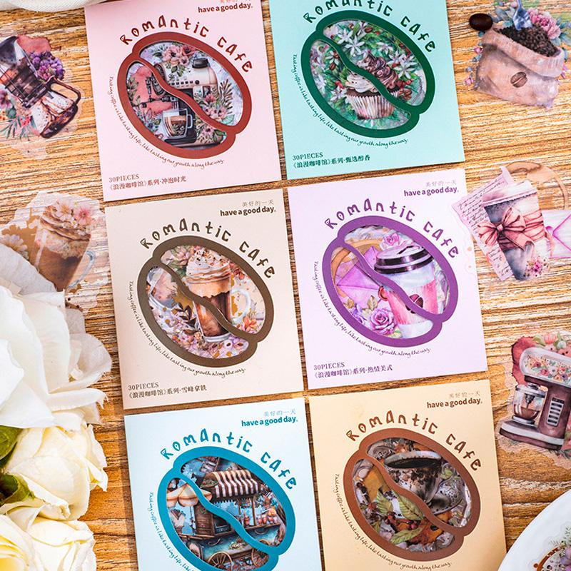 コラージュ 素材 シール コーヒー 珈琲 カフェ ジャンク