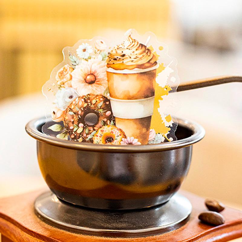 コラージュ 素材 シール コーヒー 珈琲 カフェ ジャンクジャーナル