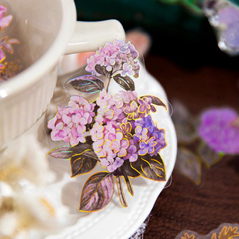 コラージュ 素材 シール 花 フラワー ジャンクジャーナル アンティーク