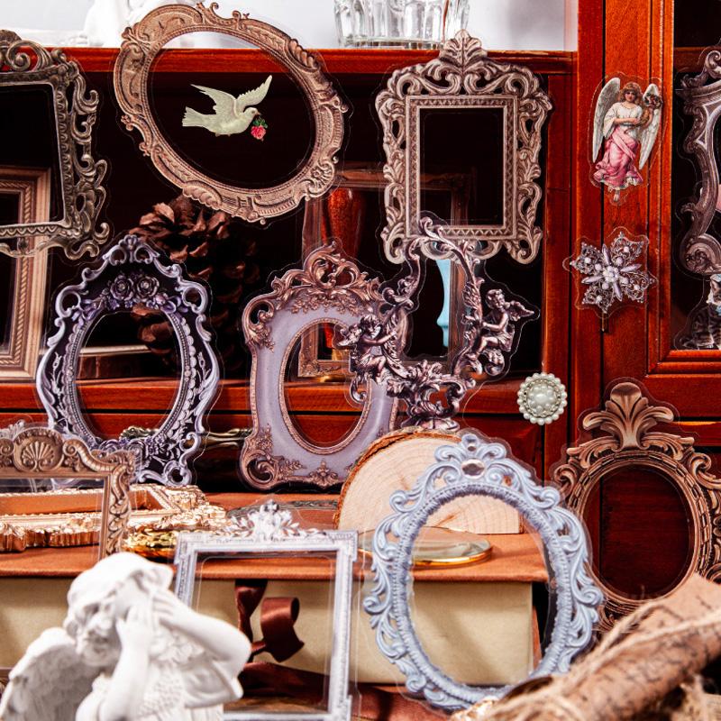 コラージュ 素材 シール 額縁 フレーム ジャンクジャーナル