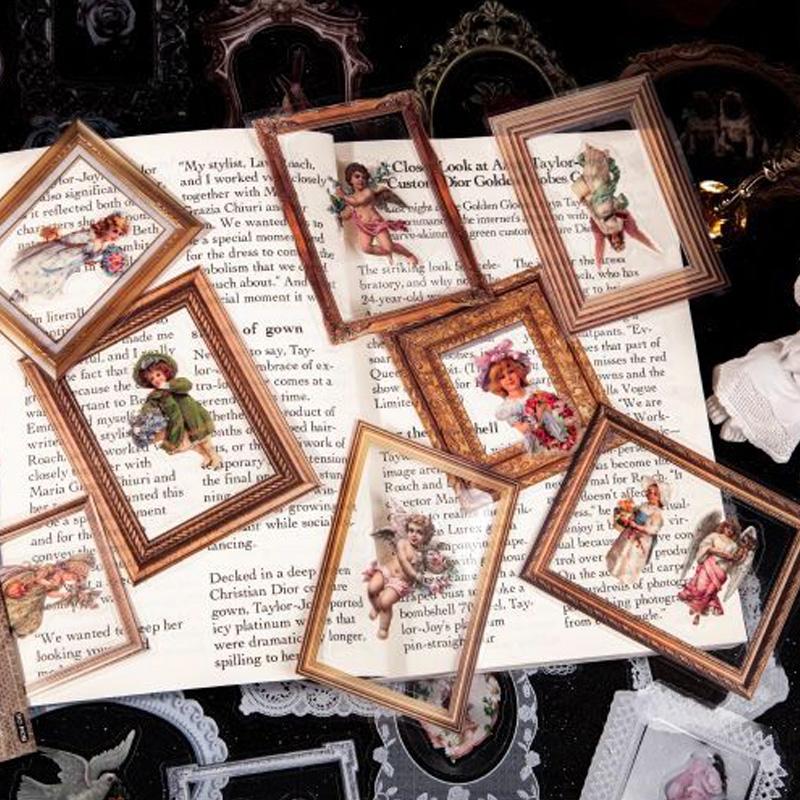 コラージュ 素材 シール 額縁 フレーム ジャンクジャーナル