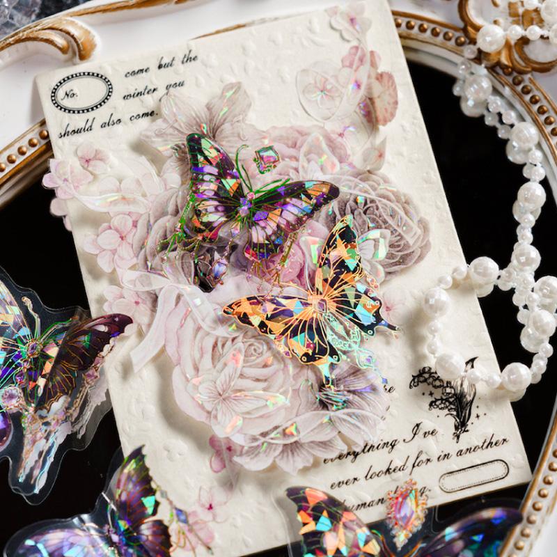 コラージュ 素材 シール 蝶 バタフライ 蝶々 ジャンクジャーナル